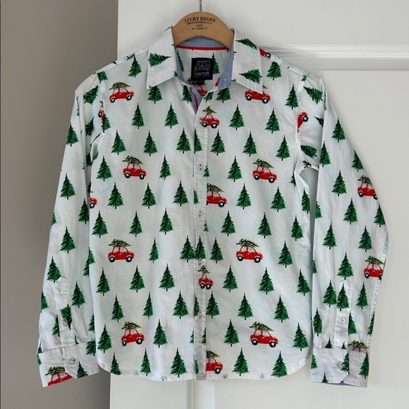 Tuk Tuk Other - Tuk-Tuk Designs "Bringing Home the Tree" Shirt Sz 11-12 w MEASUREMENTS Xmas